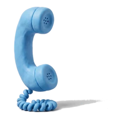 Icône pâte à modeler d'un combiné téléphonique